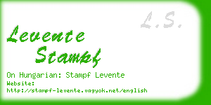 levente stampf business card